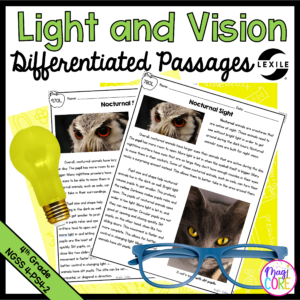 Light and Vision - 4-PS4-2 - Science Differentiated Passages