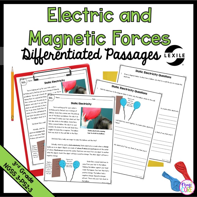 Science Differentiated Passages: Electric and Magnetic Forces - 3-PS2-3
