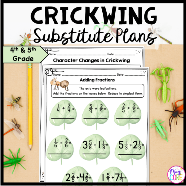 Crickwing Substitute Plans - 4th & 5th Grade