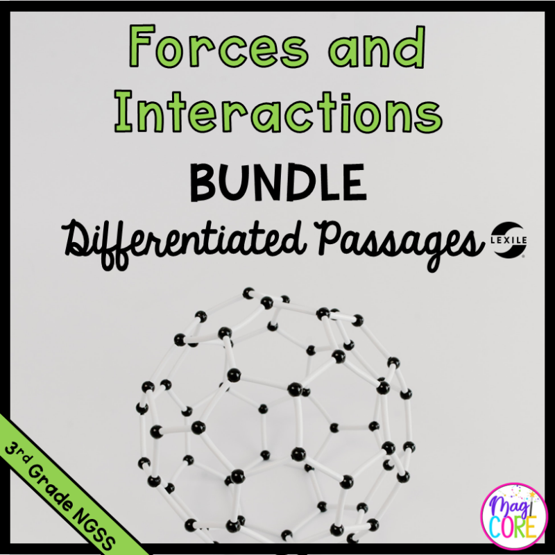 Forces and Interactions Science Differentiated Passages BUNDLE - 3rd Grade