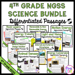 4th Grade NGSS Differentiated Science Passages GROWING Bundle
