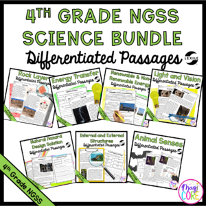 4th Grade NGSS Differentiated Science Passages Bundle