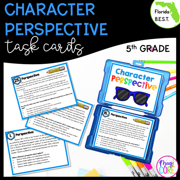 Character Perspective Task Cards - 5th Grade FL BEST - ELA.5.R.1.3