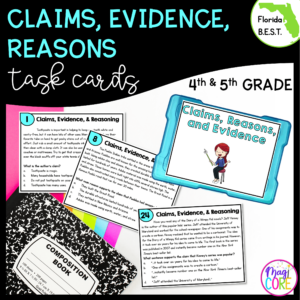 Author's Claim Task Cards - 4th & 5th Grade - FL BEST ELA.4.R.2.4 & ELA.5.R.2.4