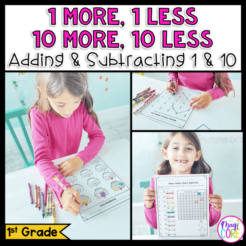 Adding & Subtracting 1 & 10 - 1st Grade Math