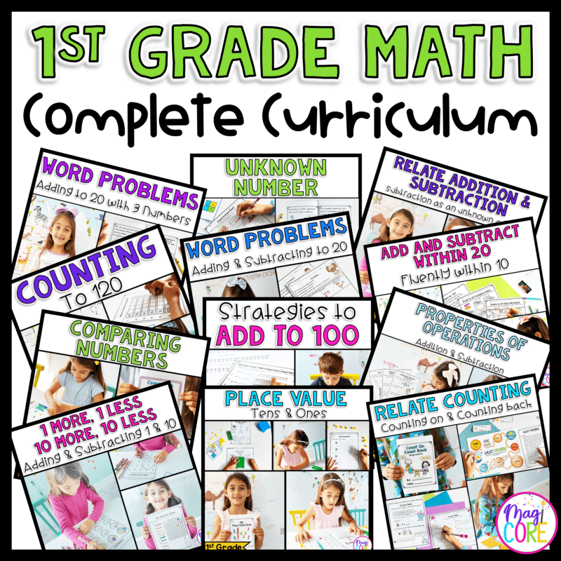 1st Grade Math Curriculum GROWING Bundle - CCSS Aligned