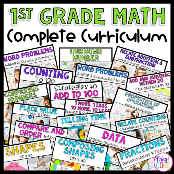 1st Grade Math Curriculum Bundle - CCSS Aligned