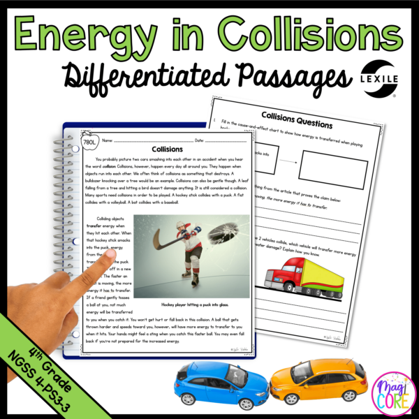 Energy in Collisions - 4-PS3-3 - Science Differentiated Passages