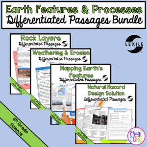 Earth Features & Processes Science Differentiated Passages BUNDLE - 4th Grade