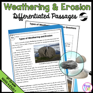Weathering and Erosion - 4-ESS2-1 - Science Differentiated Passages