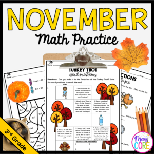 Month of November Math Practice - 3rd Grade