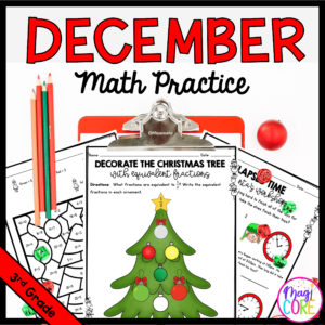 Month of December Math Practice - 3rd Grade
