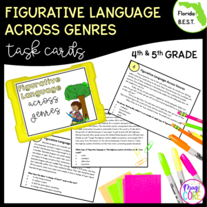 Figurative Language Task Cards - 4th & 5th Grade - FL BEST ELA.4.3.1/ELA.5.R.3.1