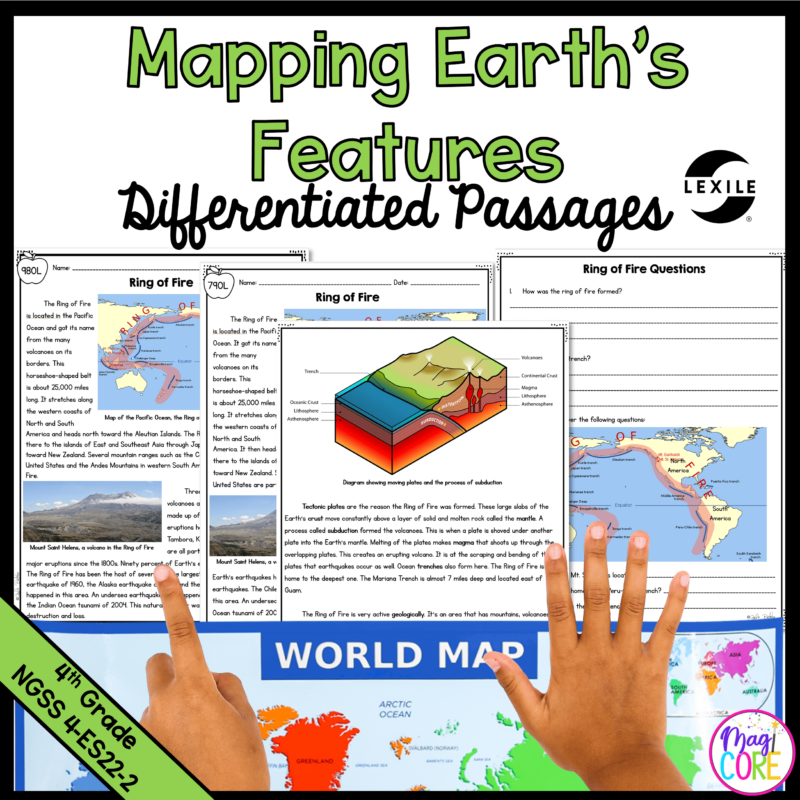 Mapping Earth's Features - 4-ESS2-2 - Science Differentiated Passages