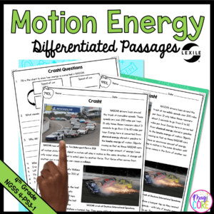 Motion Energy - 4-PS3-1 - Science Differentiated Passages