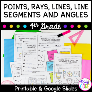 Draw Points, Lines, & Line Segments - 4th Grade Math - Print & Digital - 4.G.A.1