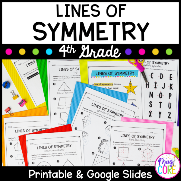 Lines of Symmetry - 4th Grade Math - Print & Digital - 4.G.A.3