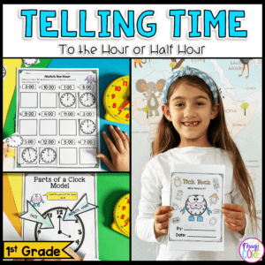 Telling Time to the Hour or Half Hour - 1st Grade Math - 1.MD.B.3 | MA.1.M.2.1