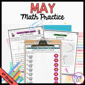 May Themed Math Practice - 4th Grade