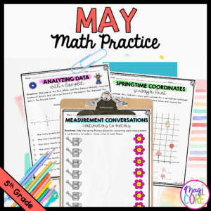 May Themed Math Practice - 5th Grade