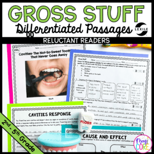 Gross Stuff Lexile Leveled Differentiated Reading Passages - 2nd-5th Grade