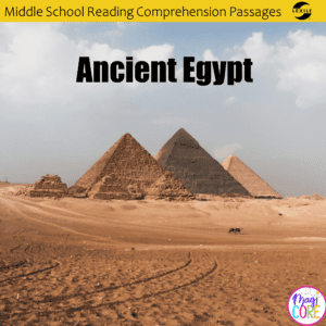 Ancient Egypt Lexile Leveled Differentiated Reading Passages - 6th-8th Grade
