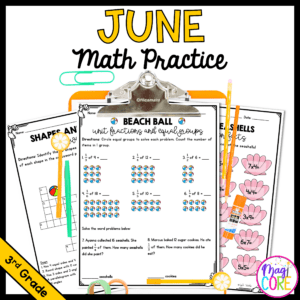 June Themed Math Practice - 3rd Grade