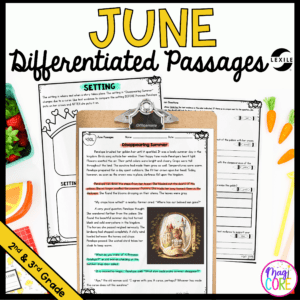 June Lexile Leveled Differentiated Reading Passages - 2nd & 3rd Grade