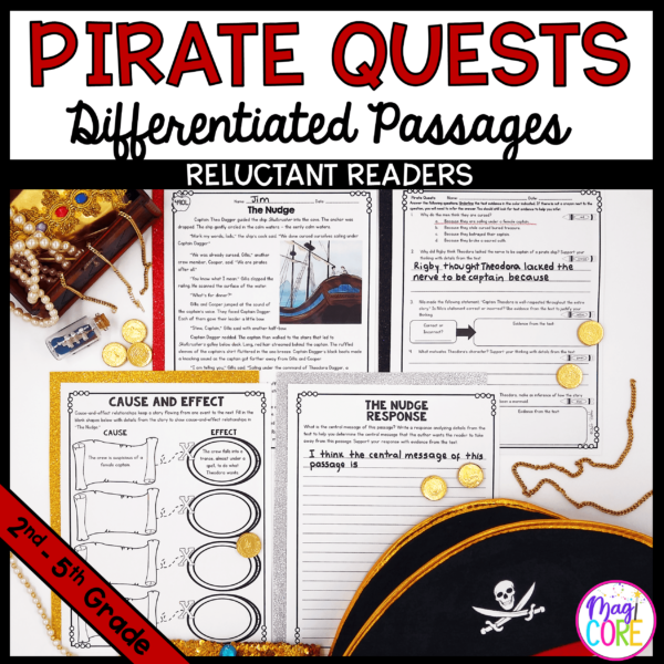 Pirate Quests Lexile Leveled Differentiated Passages - 2nd-5th Grade