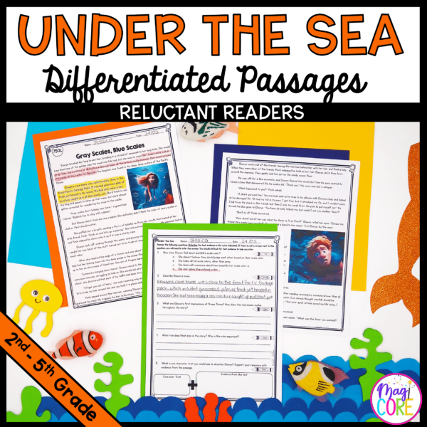 Under the Sea Lexile Leveled Differentiated Passages - 2nd-5th Grade