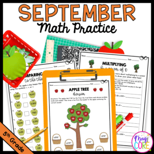 September Themed Math Practice - 5th Grade