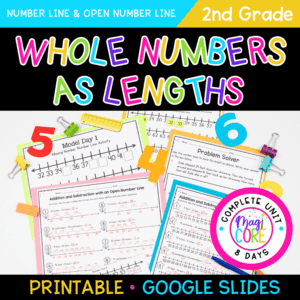 Whole Numbers as Lengths - 2nd Grade - 2.MD.B.6 - Print & Digital