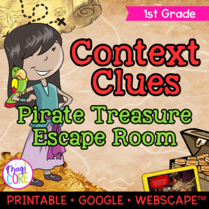 Nonfiction Context Clues Reading Escape Room & Webscape 1st Grade Activities
