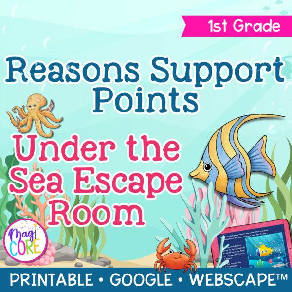 Reasons Support Points Under the Sea Escape Room & Webscape - 1st Grade