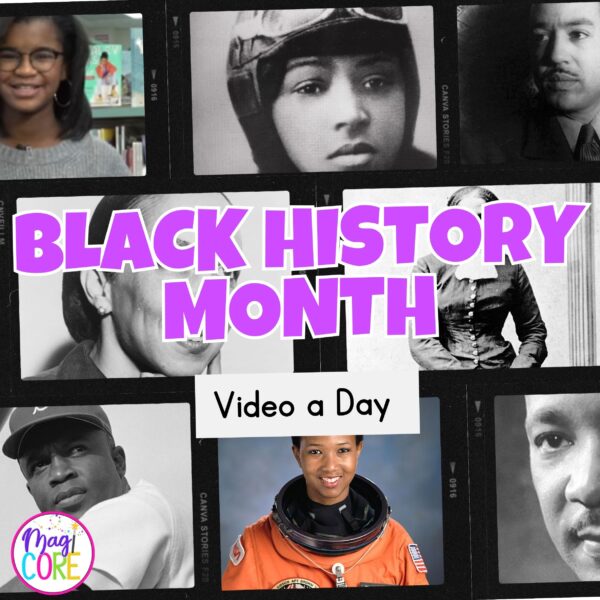 Black History Month Interactive Calendar Daily Videos Questions Digital Resource