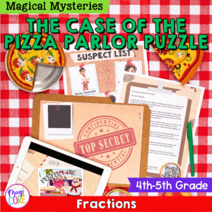 Add & Subtract Fractions Magical Mystery 4th & 5th Print & Digital Math Activity