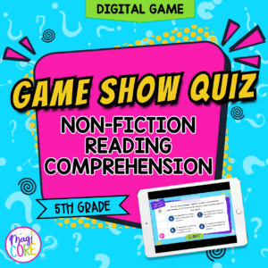Jeopardy Style 5th Grade Reading Comprehension Review Digital ELA Quiz Game Show