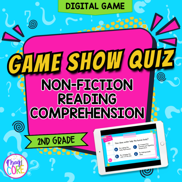 Jeopardy Style 2nd Grade Reading Comprehension Review Digital ELA Quiz Game Show