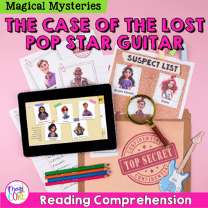 The Case of the Lost Pop Star Guitar Reading Comprehension Activity