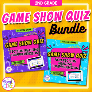 Jeopardy Style 2nd Grade BUNDLE Reading Comprehension Review ELA Quiz Game Show