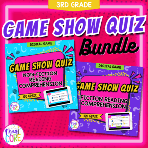 Jeopardy Style 3rd Grade BUNDLE Reading Comprehension Review ELA Quiz Game Show