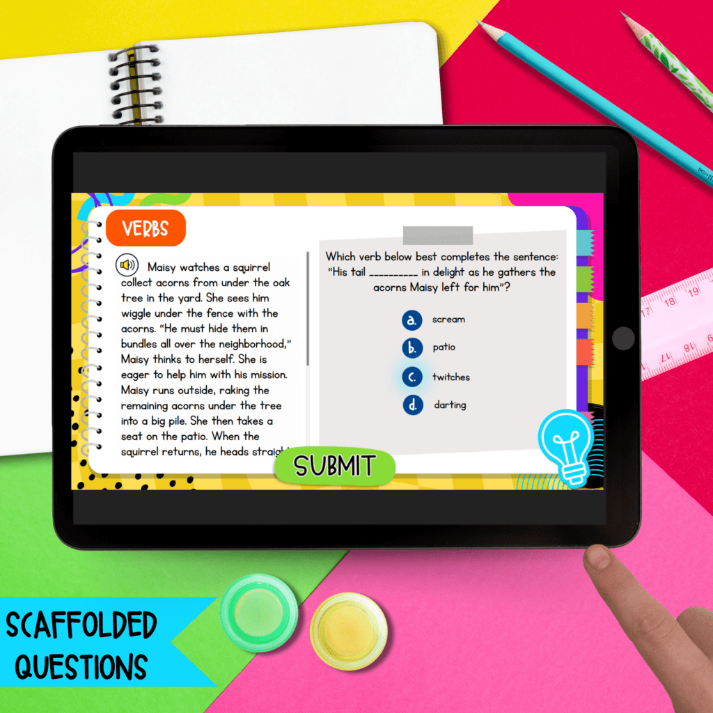 Jeopardy Basic Parts of Speech Reading Comprehension Review | MagiCore