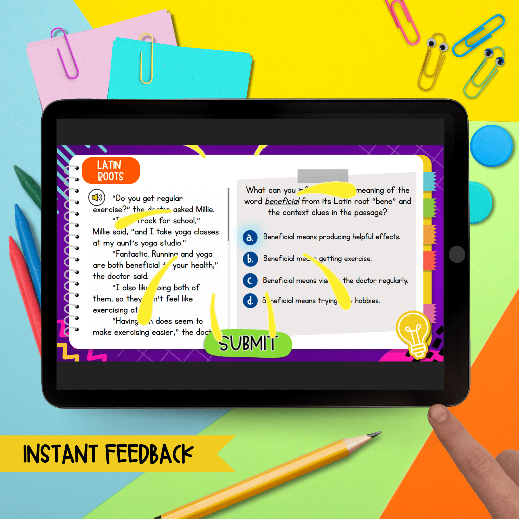 Jeopardy Style Affixes & Roots Reading Comprehension Review ELA Quiz Game Show - Image 6