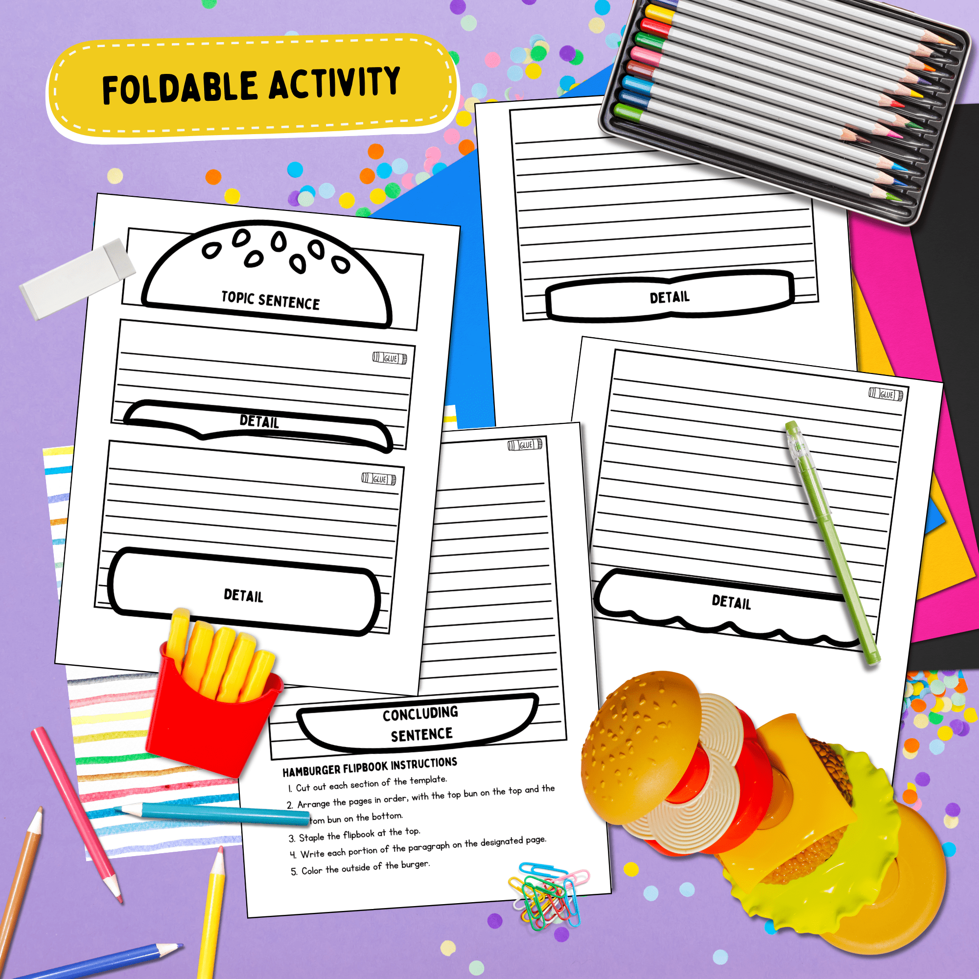 How to Write a Paragraph Practice Worksheets and Graphic Organizers - Image 4