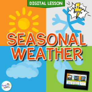 Seasonal Weather Digital Science Activity Video 3rd Grade NGSS 3-ESS2-1