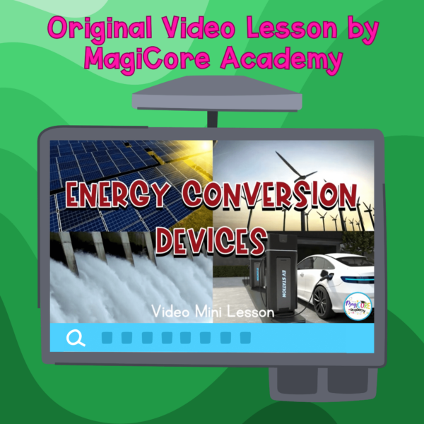 Energy Conversion Device Digital Science Activity 4th Grade 4-PS3-4 ...