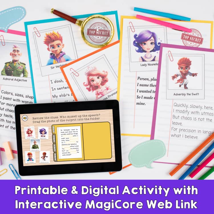The Case of the Mixed Up Speech Reading Comprehension Print & Digital Activity - Image 2