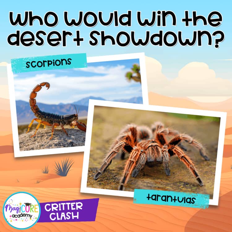Critter Clash Scorpions v Tarantulas Who Would Win Digital Lesson Activity