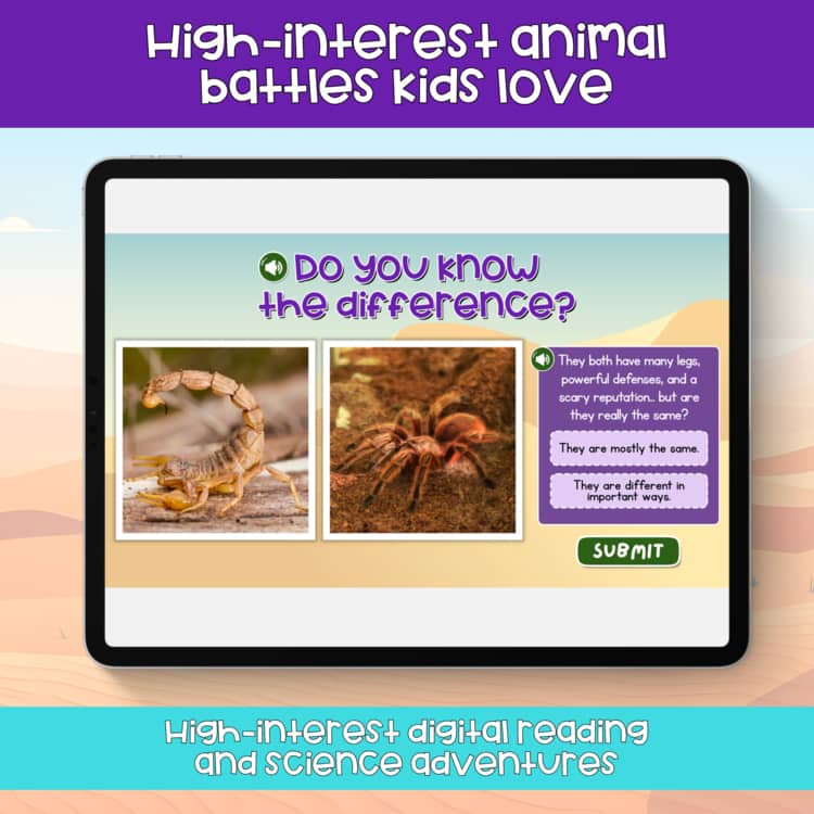 Critter Clash Scorpions v Tarantulas Who Would Win Digital Lesson Activity - Image 2