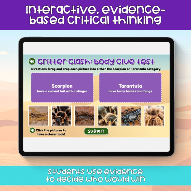 Critter Clash Scorpions v Tarantulas Who Would Win Digital Lesson Activity - Image 4